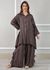 Conjunto Flora Linho Italiano Marrom