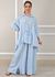 Conjunto Fatima Linho Italiano Azul Bebe