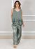 Conjunto Fernanda Linho Italiano Verde Militar