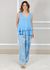 Conjunto Fernanda Linho Italiano Azul Hortência 
