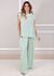 Conjunto Gabriela Linho Italiano Verde Água