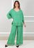 Conjunto Lys Linho Italiano Verde Bandeira 