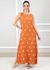 Vestido Amanda Linho Italiano Terracota