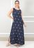 Vestido Amanda Linho Italiano Azul Marinho