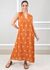 Vestido Laura Linho Italiano Terracota