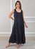 Vestido Emília Linho Italiano Azul Marinho