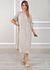 Vestido Flavia Linho Italiano Bege .