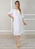 Vestido Flavia Linho Italiano Branco .