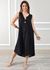Vestido Polly Linho Italiano Preto .