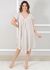 Vestido Aurora Linho Italiano Bege