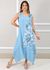 Vestido Luciana Linho Italiano Azul Hortência