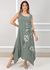 Vestido Luciana Linho Italiano Verde Militar
