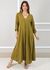 Vestido Regina Linho Italiano Verde Musgo