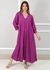 Vestido Regina Linho Italiano Uva