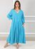 Vestido Regina Linho Italiano Azul Celeste 