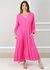 Vestido Regina Linho Italiano Pink