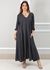 Vestido Regina Linho Italiano Chumbo