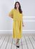 Vestido Melinda Linho Italiano Mostarda 