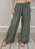 Calça Zara Linho Italiano Verde Militar