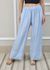 Calça Zara Linho Italiano Azul Bebe