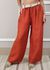Calça Palmira Linho Italiano Terracota