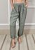 Calça Clássica Linho Italiano Verde Militar