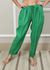 Calça Clássica Linho Italiano Verde Bandeira 
