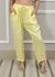 Calça Clássica Linho Italiano Amarelo