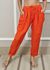 Calça Clássica Linho Italiano Laranja