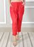 Calça Clássica Linho Italiano Vermelho