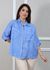 Camisa Carol Linho Italiano Azul Hortência 
