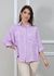 Camisa Carol Linho Italiano Lilás 