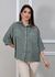 Camisa Carol Linho Italiano Verde Militar