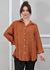Camisa Monica Linho Italiano Terracota