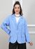 Blazer Daniele Linho Italiano Azul Hortência