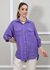 Camisa Clássica Linho Italiano Roxa