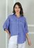 Camisa Clássica Linho Italiano Azul Hortênsia