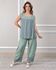 Conjunto Cora Linho Italiano Verde Menta 