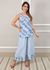 Conjunto Matilde Linho Italiano Azul Hortência