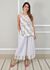 Conjunto Matilde Linho Italiano Branco/Caramelo