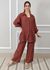 Conjunto Antonia Linho Italiano Marrom