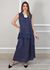 Conjunto Solange Linho Italiano Azul Marinho