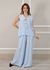 Conjunto Manuela Linho Italiano Azul Bebe