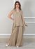 Conjunto Fabi Linho Italiano Cappuccino