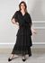 Vestido Stella Seda Italiana Preto .