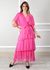 Vestido Stella Seda Italiana Pink .
