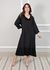 Vestido Leticia Linho Italiano Preto