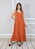Vestido Eliane Linho Italiano Terracota