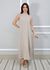 Vestido Maria Linho Italiano Bege