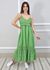 Vestido Francesca Linho Italiano Verde Pistache 